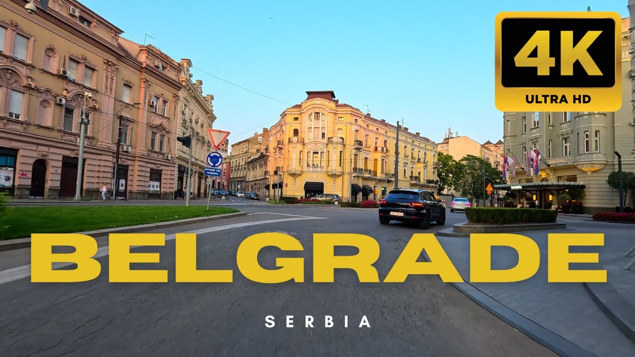 Sunset Drive в Белграде, Сербия 🇷🇸 Потрясающая экскурсия по городу в формате 4K