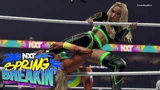 WWE2K23 NXT SPRING BREAKIN' WOMEN'S WORLD QUALIFYING MATCH IZZI DAME VS SOL RUCA