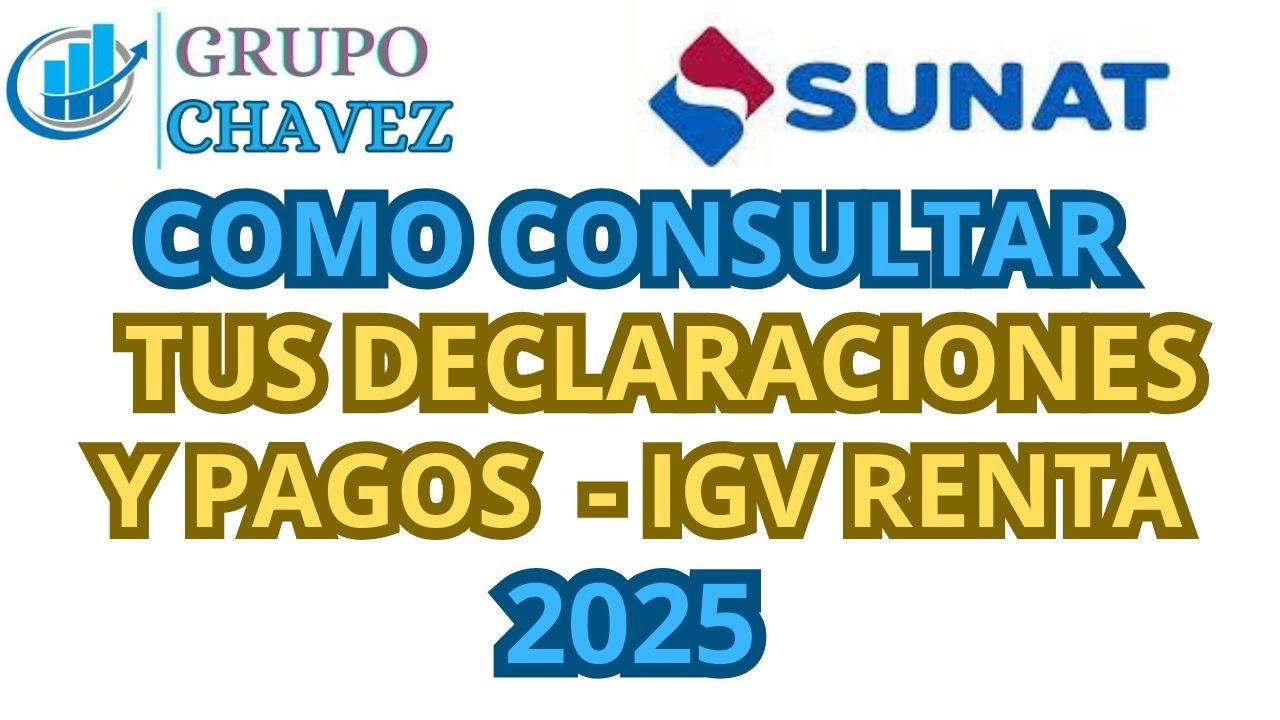 COMO CONSULTAR TUS DECLARACIONES Y PAGOS SUNAT 2025 - YouTube