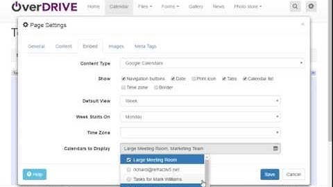 Embed a Google Calendar