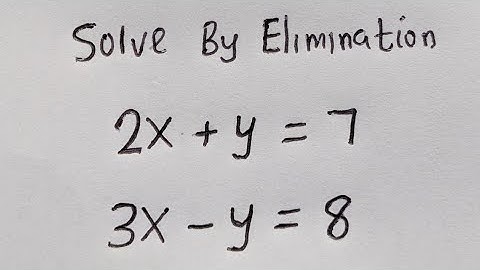Solving A System Of Equations In 1 Minute Using Elimination | Grade 9 Maths...
