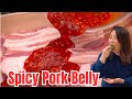 Spicy korean bbq pork belly recipe moist gochujang pork belly melts in your mouth    