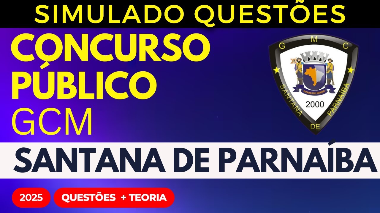 SIMULADO QUESTÕES GCM Santana de Parnaíba Lei 13.022 de 2014 Estatuto da Guarda Municipal
