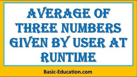Average of Three Numbers GW Basic | Input Statement | GW BASIC Programing Tutorial