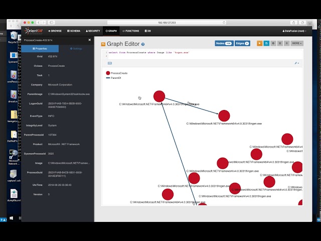 Sysmon OrientDB Demo