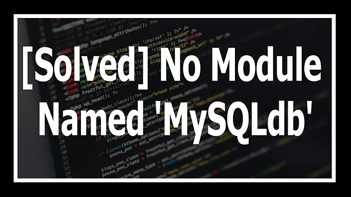 [Solved] No module named MySQLdb