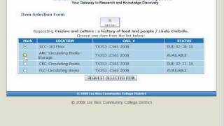 Requesting a book from another campus