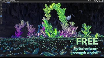 blender geometrynodes crystal generator