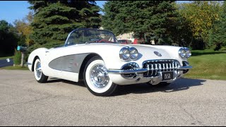 1958 Chevrolet Corvette in White 283 CI Engine with 4 Speed & Ride - My Car Story with Lou Costabile