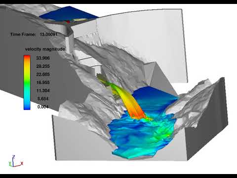 3D numerical modeling of flow. Complementary spillway of Salamonde.