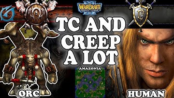 Grubby | Warcraft 3 TFT | 1.30 | ORC v HU on Amazonia - TC and Creep a Lot