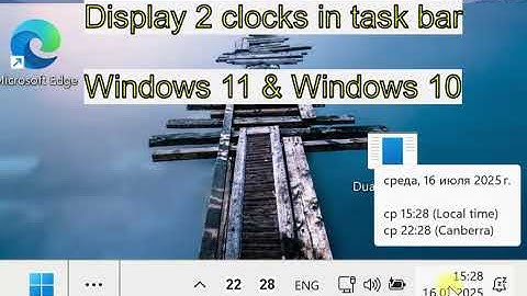 Get multiple clocks in task bar Windows 10 and Windows 11