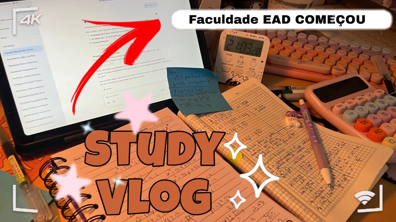 Study Vlog (FACULDADE EAD COMEÇOU ✨) #study #faculdade 