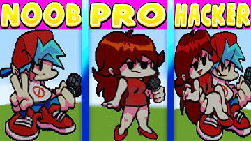 Minecraft Pixel Battle NOOB vs PRO vs HACKER FNF Boyfriend & Girlfriend