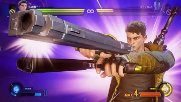 MARVEL VS. CAPCOM: INFINITE Strider Hiryu & Dante vs Iron Man & Spider-Man