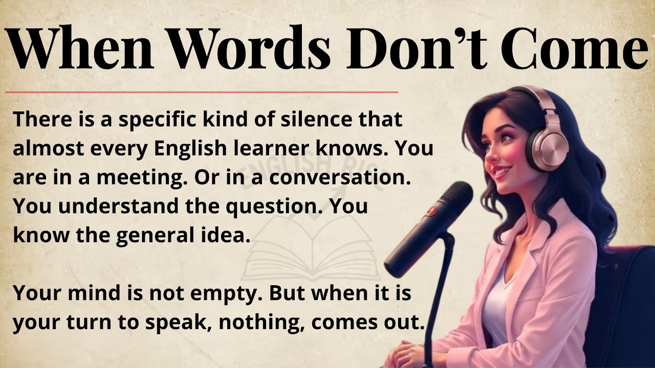 When Words Don’t Come || Improve Your English Fluency || Graded Reader