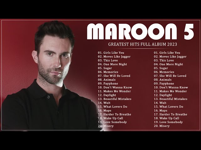 The Best Of Maroon 5 - Maroon 5 Greatest Hits Full Album 2024 - Best Songs Collection 2024 class=