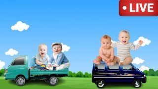 Cute Little Babies & Toy cars 🚗🚙🛻 - Funny vfx magic video#kids#movie#cartoon#magic