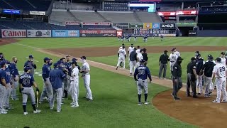 Yankees, Rays benches clear after final out Tuesday