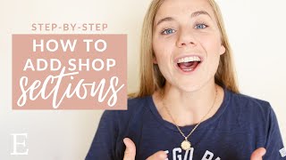How to Add Sections to Your Etsy Shop | Etsy Tutorials for Beginners