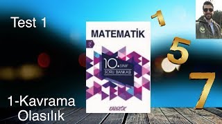 Karekök Yayınları, 10. Sınıf Matematik, Ünite 1, Kavrama Test-1 | Olasılık