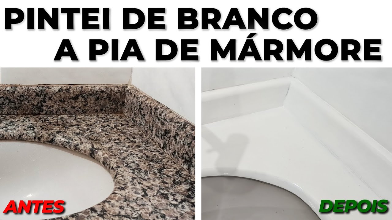 PINTEI A PIA DE GRANITO DE BRANCO #5 | FAÇA VOCÊ MESMO | DIY, image size:1280x720