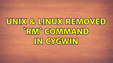 Unix & Linux: Removed `rm` command in cygwin (2 Solutions!!)