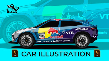 How to Drawing Car Illustration - Adobe Illustrator Tutorial