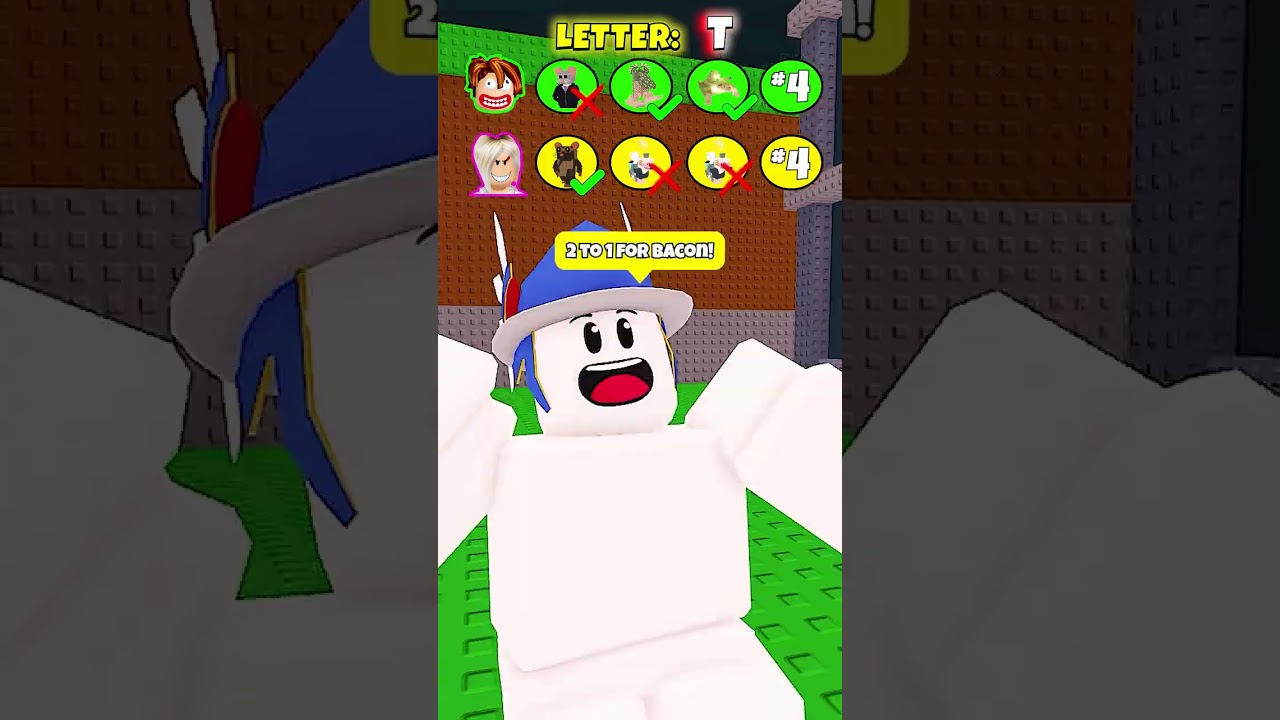 KAREN X BACON IN LETTERS CHALLENGE IN STEAL A BRAINROT!⛏️ 