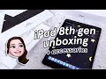 iPad 8th gen UNBOXING & first look + accessories 🍎✏️