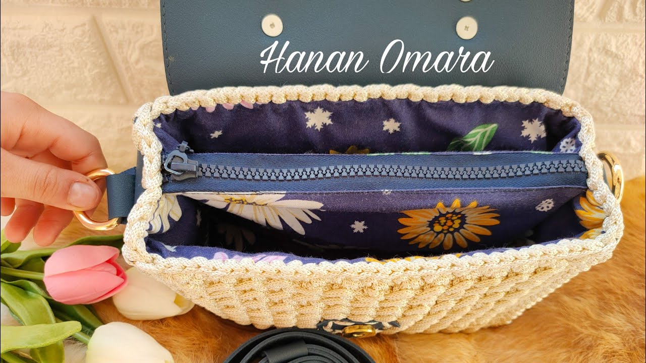 كروشيه.بطانة مقسمة.بفاصل وجيب بسوستة.