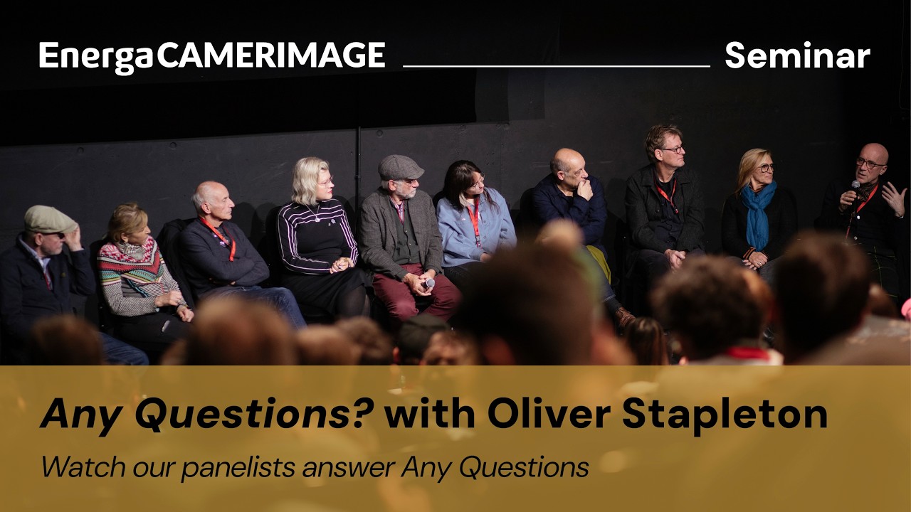 "Any Questions?" panel with Oliver Stapleton at EnergaCAMERIMAGE 2025, the major international cinematography festival where IMAGO member society cinematographers gather.