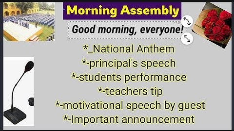 ANCHORING SCRIPT FOR SCHOOL REOPENING DAY/ NEW ACADEMIC YEAR ASSEMBLY 2025