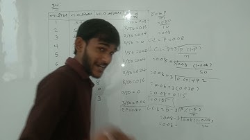 #7||B.COM SEM:5||STATISTIC||CH:3પ્રક્રિયા નિયંત્રણ પદ્ધતિ||P-આલેખ||દાખલા નં:34||Gujaratuniversity|