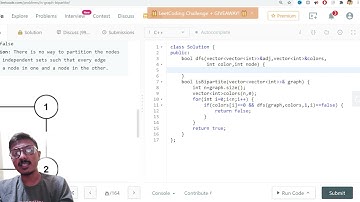 Leetcode 785 - Is Graph Bipartite | C++ DFS Solution