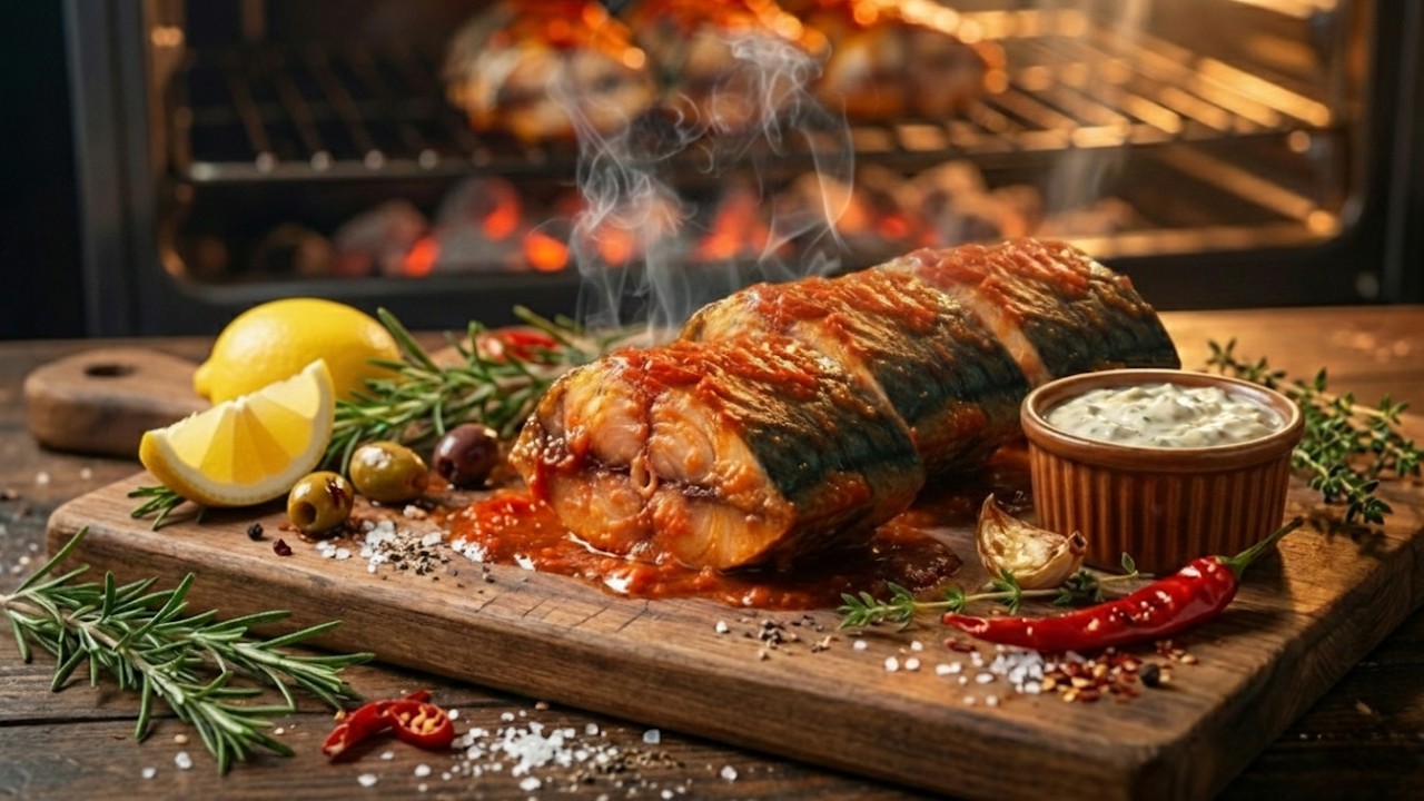 «Шашлык в Квартире? Кладём УГЛИ прямо в Духовку! Скумбрия с дымком»