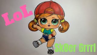 How To Draw Lol Sk8Er Grrrl Skater Girl Timelapse Drawing