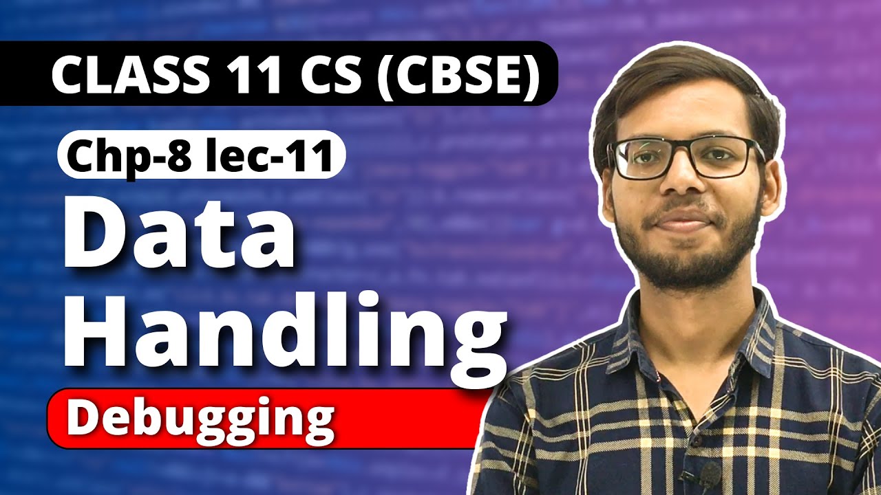 Chapter 8 Data handling | Debugging | Class 11 Computer Science | Class ...