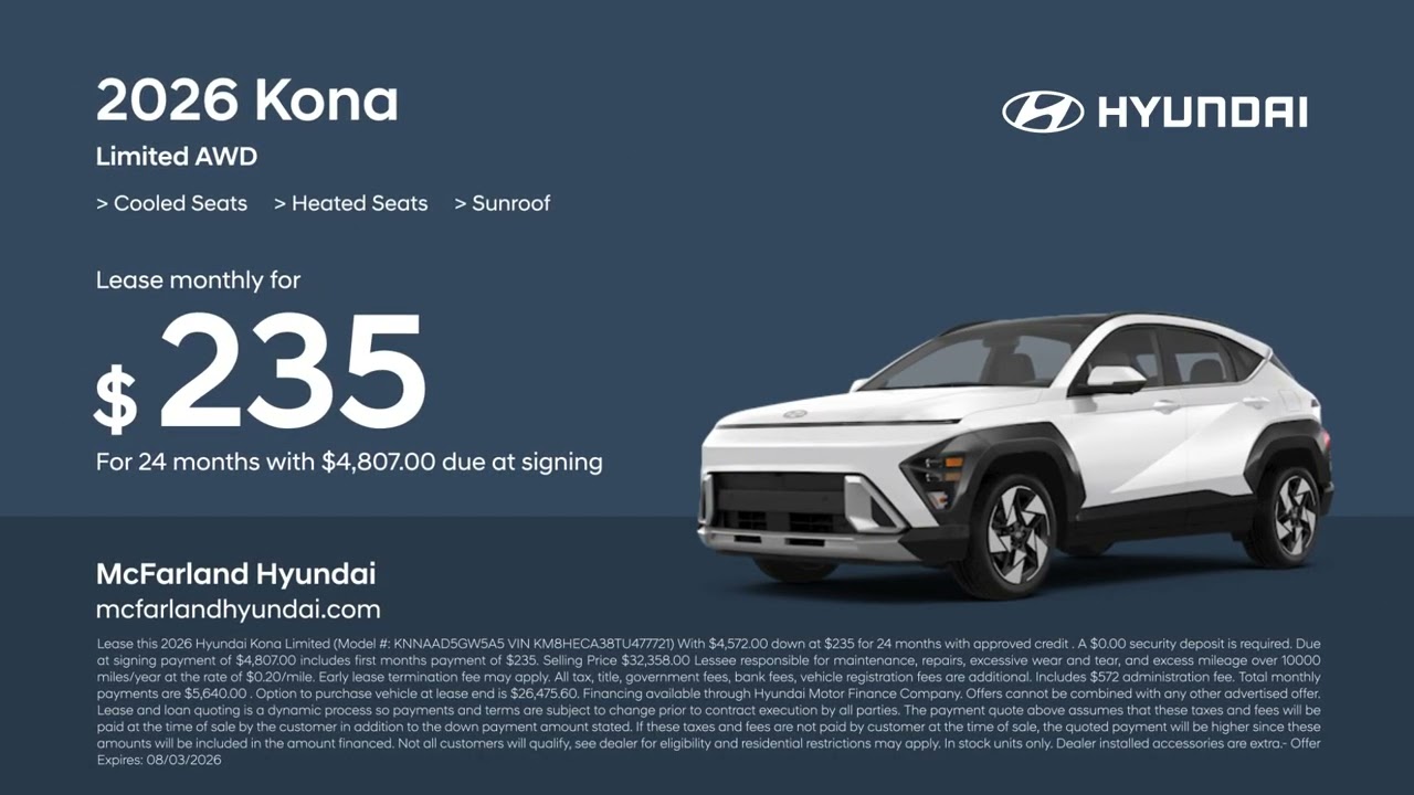 Hyundai Kona 07/17/2026 7690047 - YouTube