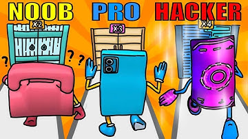 NOOB vs PRO vs HACKER in Phone Run 3D
