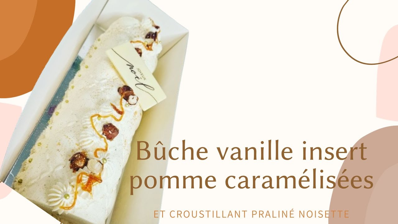 Bûche pommes, cidre et vanille, Tout Gourmand