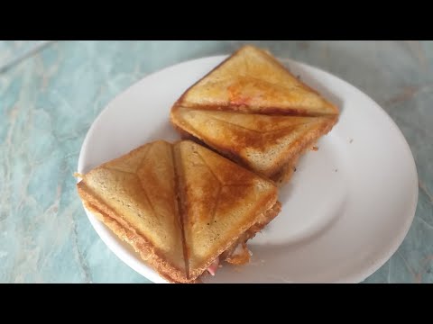 Ham And Cheese Sandwich Using Sandwich Maker