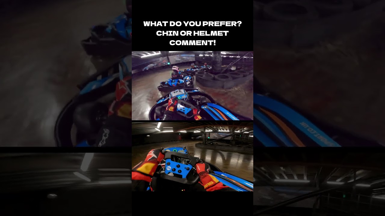 Chin Mount Or Helmet Mount??  #teamsportgokarting #sponsorme  #gopro #indoorkarting #racing #karting