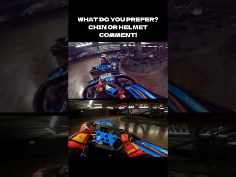 Chin Mount Or Helmet Mount??  #teamsportgokarting #sponsorme  #gopro #indoorkarting #racing #karting