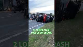 Oh dear! Hope everyone ok! How does this happen? 👀  #supercars #lamborghini #crash #shorts