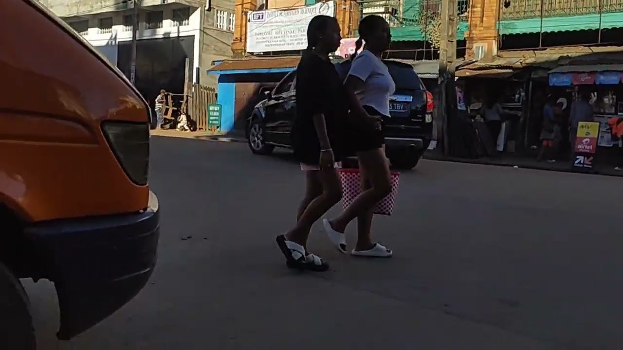 Ampatana by Zaodahy to Antsenakely - Walking streets view of Antsirabe Madagascar 