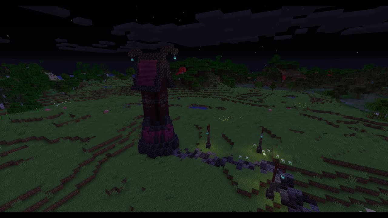 Building a Nether Tower using ONLY nether blocks! (Build tutorial ...