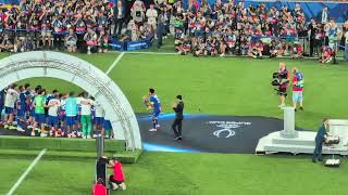 PSG lifts Super Cup trophy 2026 | Award ceremony | View from stadium