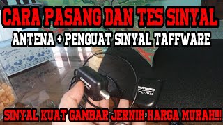 CARA PASANG BOOSTER PENGUAT SINYAL DAN ANTENA TAFFWARE DI TV DIGITAL||HASILNYA JERNIH