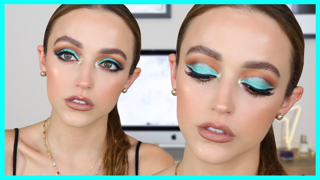 AQUA CUT CREASE MAKEUP TUTORIAL Kathleen Lights YouTube